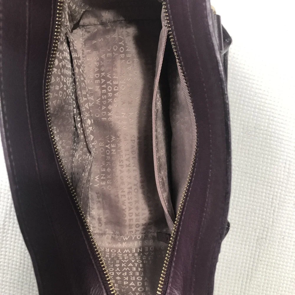 Kate Spade New York Handbag Tote / Crossbody Deep Plum Zip Top Handles and Strap
